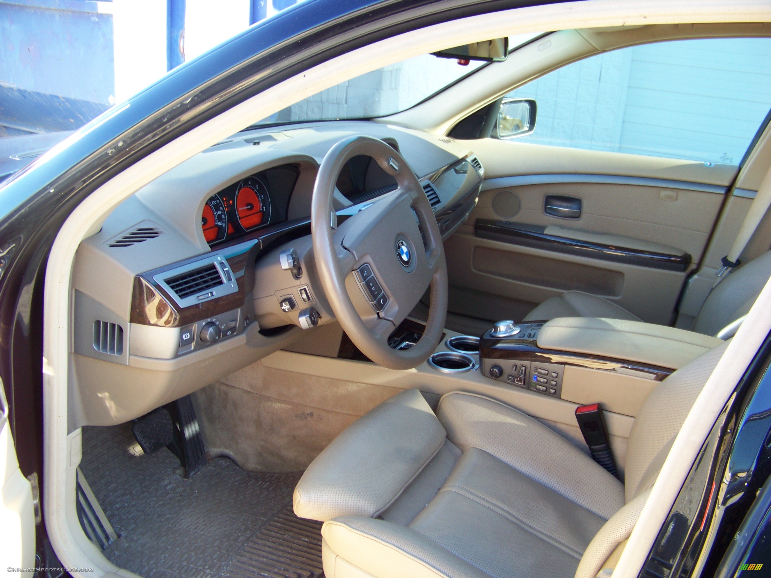 2004 7 Series 745i Sedan - Jet Black / Dark Beige/Beige III photo #9