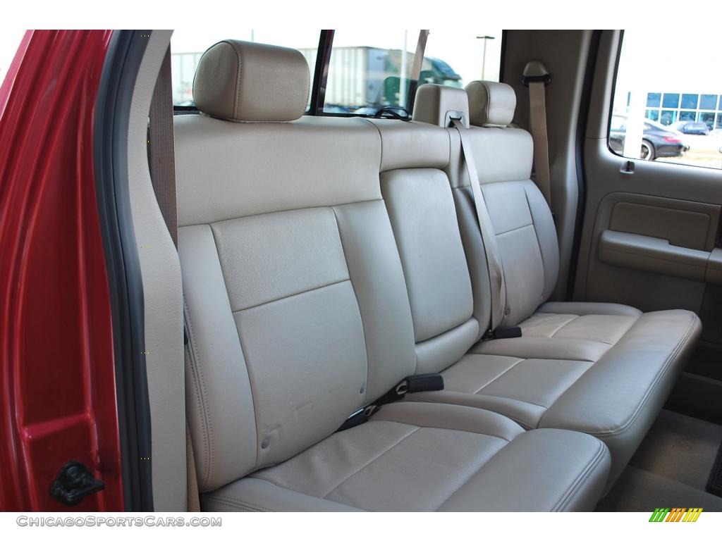 2007 F150 Lariat SuperCrew 4x4 - Redfire Metallic / Tan photo #23