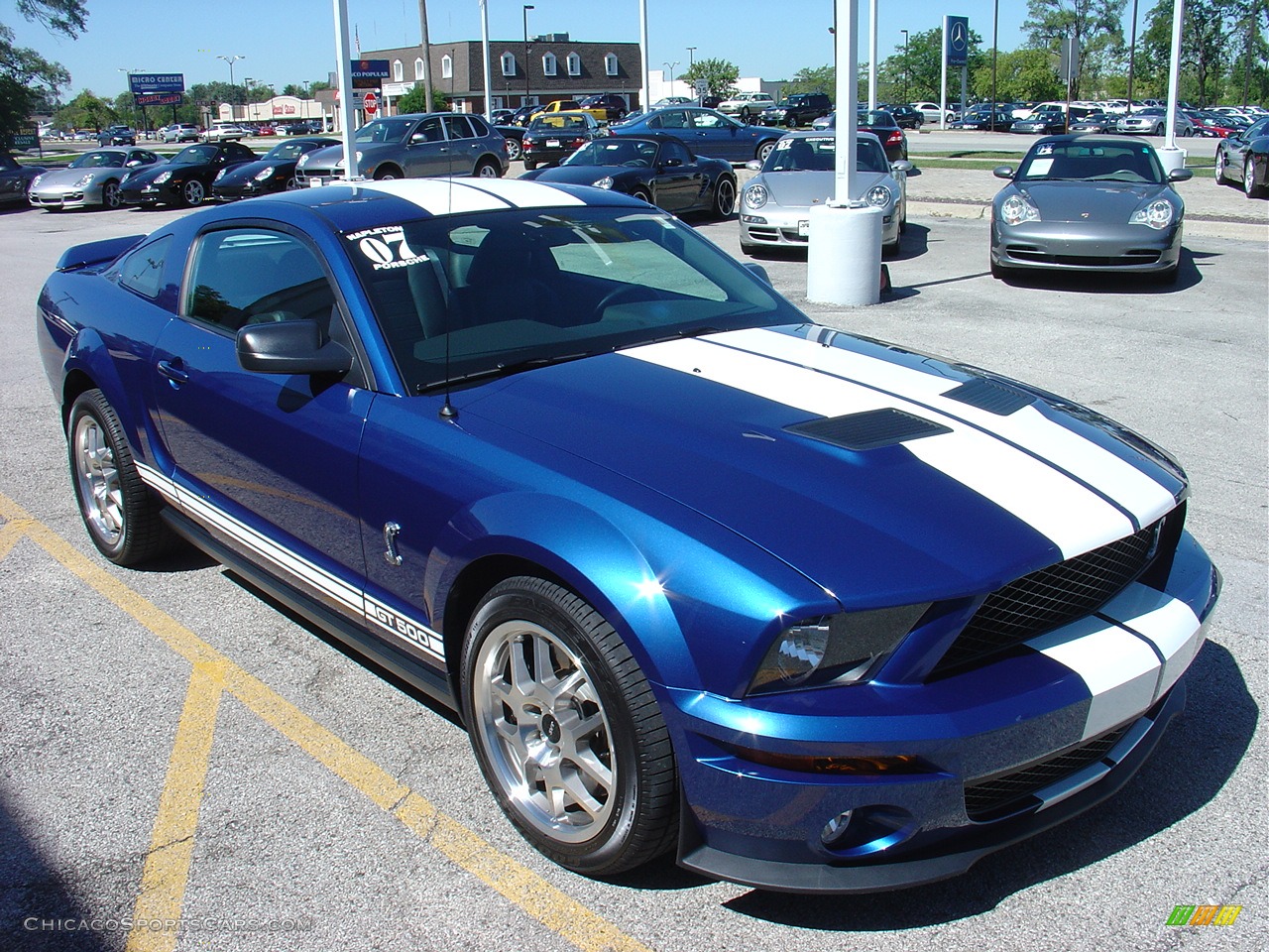 2007 Mustang Shelby GT500 Coupe - Vista Blue Metallic / Black Leather photo #19