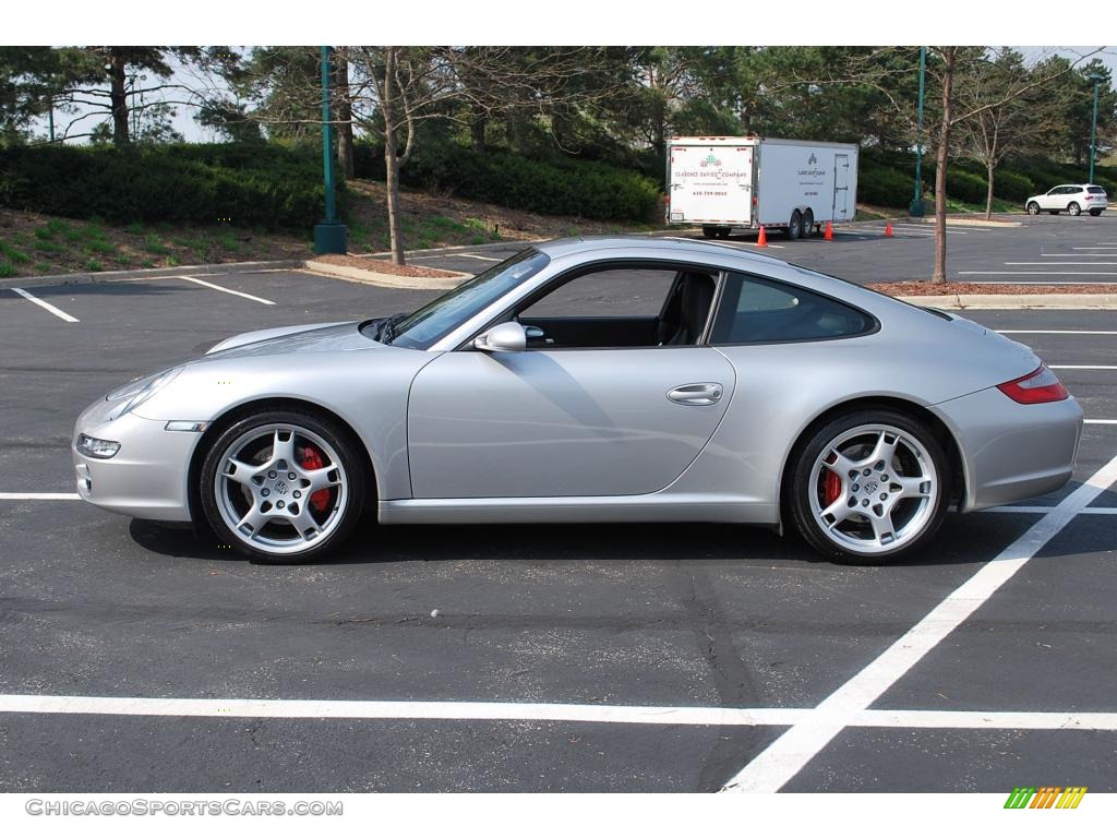 2006 911 Carrera S Coupe - Arctic Silver Metallic / Black photo #2