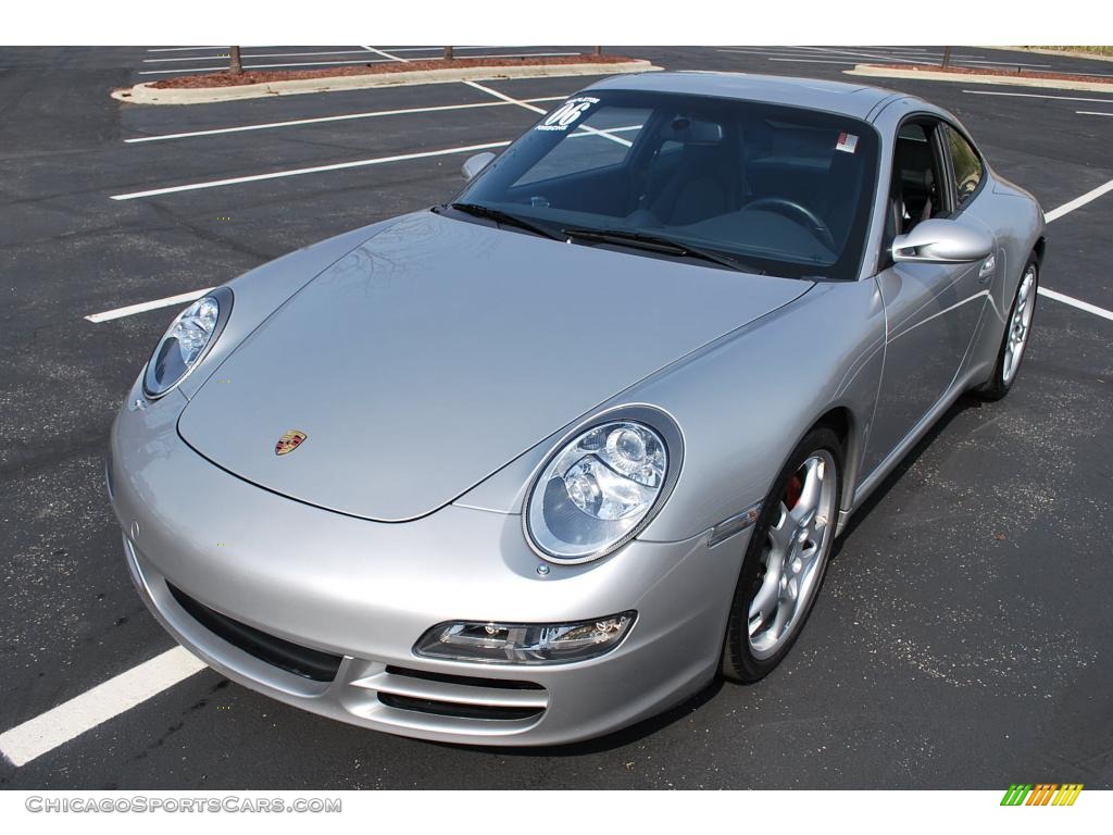 2006 911 Carrera S Coupe - Arctic Silver Metallic / Black photo #9