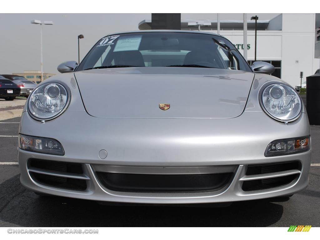 2007 911 Carrera S Coupe - Arctic Silver Metallic / Black photo #2