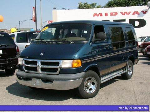 Dark Spruce Metallic 1999 Dodge Ram Van 1500 Passenger Conversion