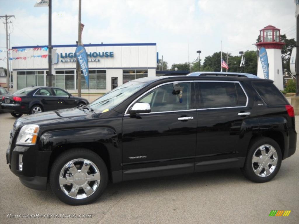 2010 Terrain SLT AWD - Onyx Black / Jet Black photo #2
