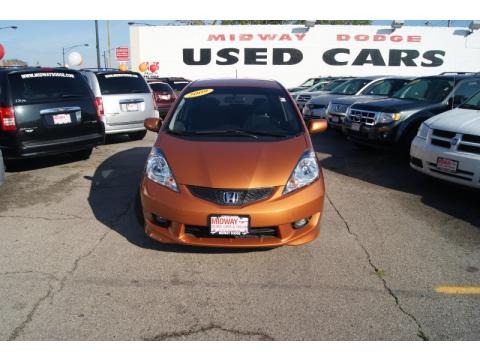 Orange Revolution Metallic 2009 Honda Fit Sport