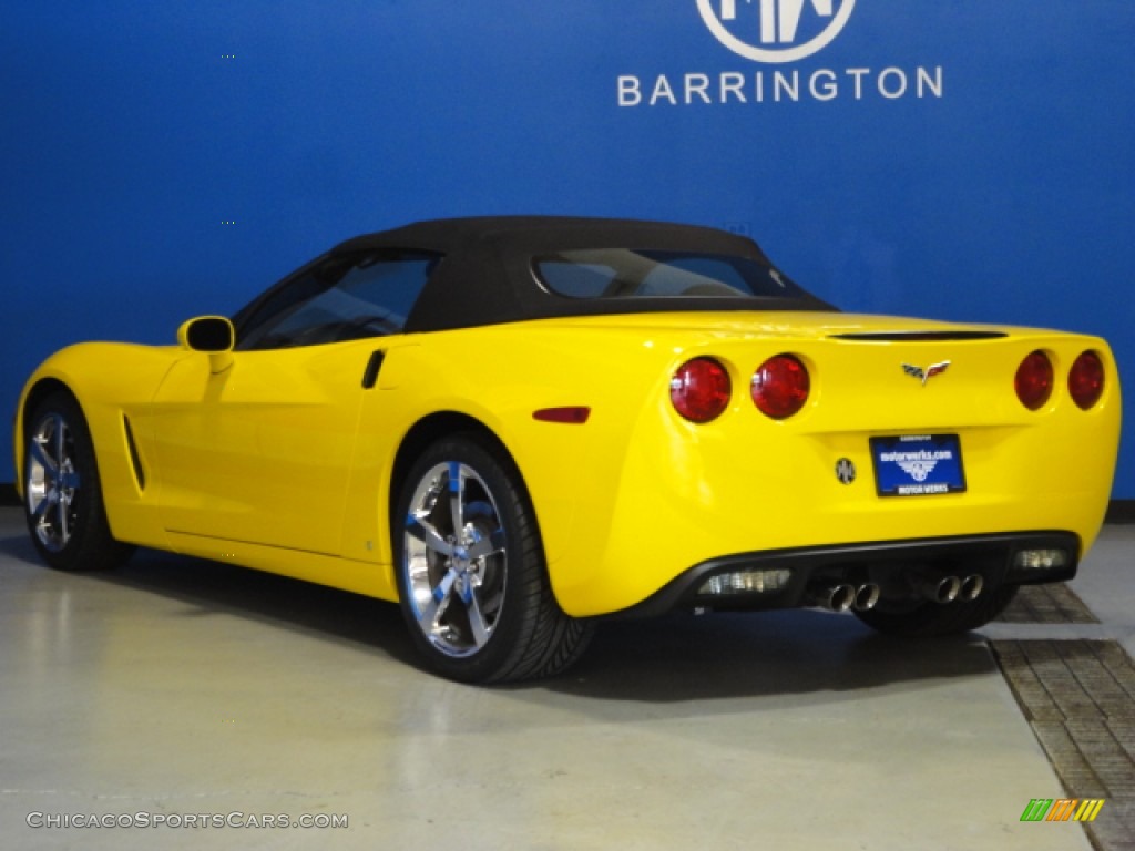 2008 Corvette Convertible - Velocity Yellow / Ebony photo #9