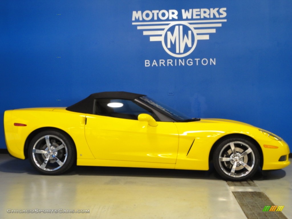 2008 Corvette Convertible - Velocity Yellow / Ebony photo #13