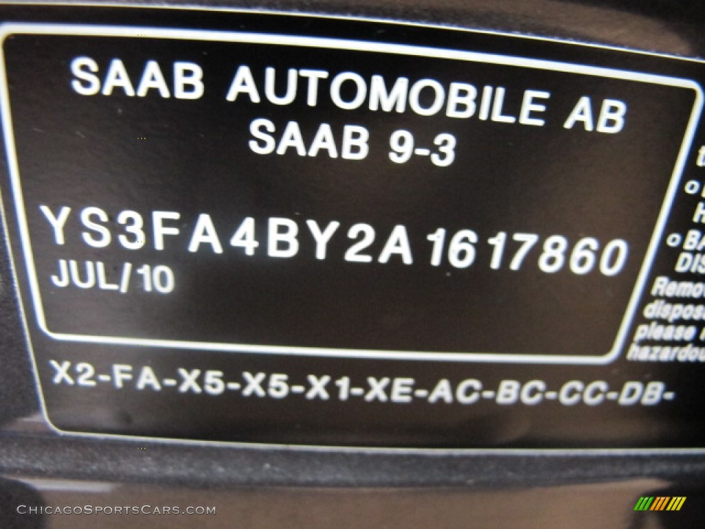 2010 9-3 2.0T Sport Sedan XWD - Titan Gray Metallic / Black photo #43 2010 9-3 2.0T Sport Sedan XWD - Titan Gray Metallic / Black photo #43