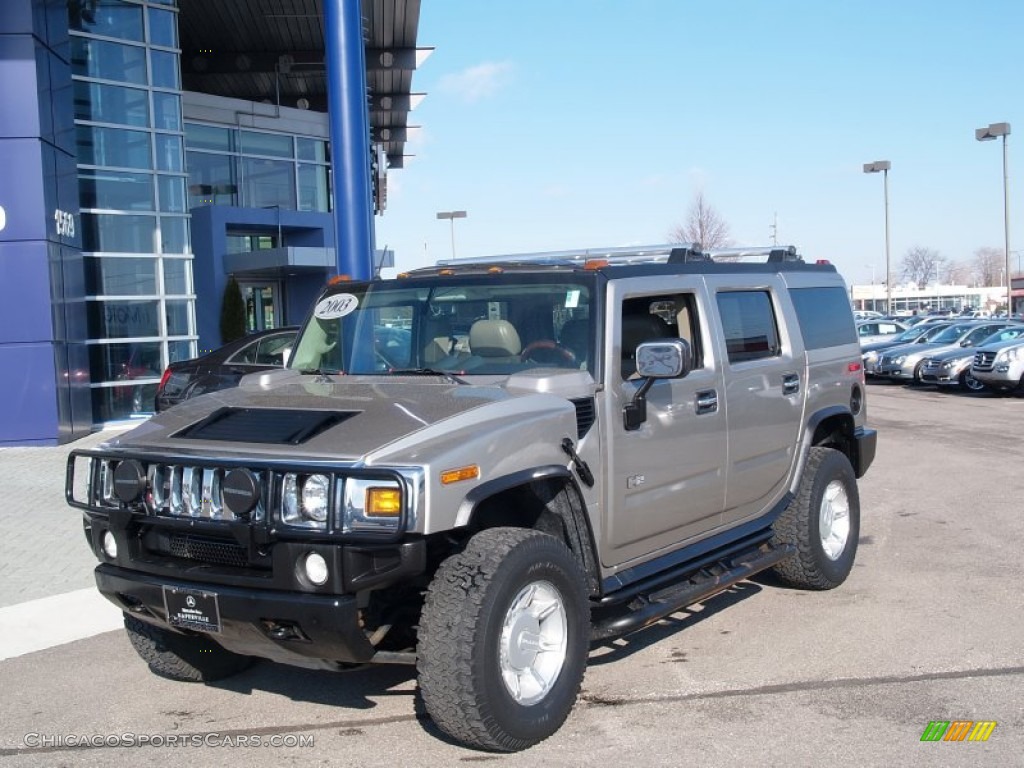 Pewter Metallic / Wheat Hummer H2 SUV