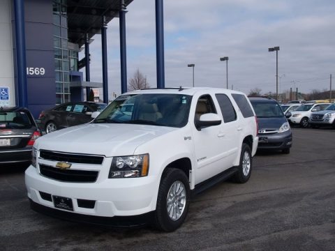 Summit White 2008 Chevrolet Tahoe Hybrid 4x4 Summit White 2008 Chevrolet Tahoe Hybrid 4x4