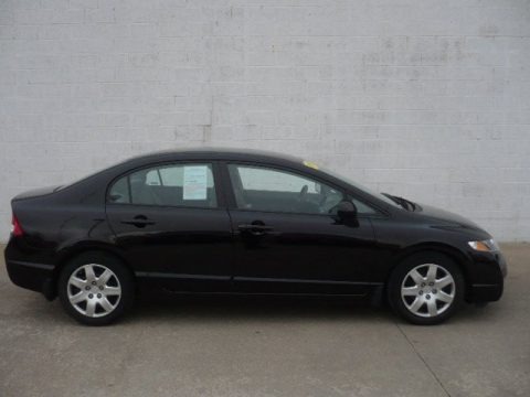Crystal Black Pearl 2009 Honda Civic LX Sedan Crystal Black Pearl 2009 Honda Civic LX Sedan