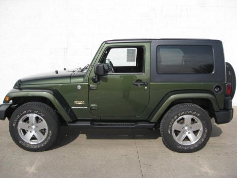Jeep Green Metallic 2009 Jeep Wrangler Sahara 4x4