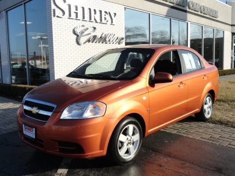 Spicy Orange Metallic 2008 Chevrolet Aveo LS Sedan Spicy Orange Metallic 2008 Chevrolet Aveo LS Sedan
