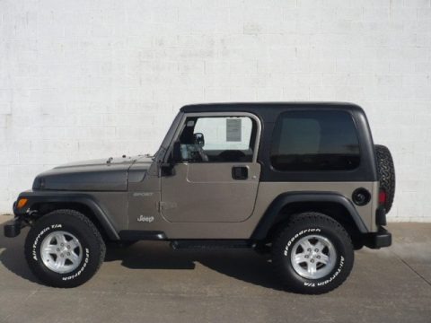 Light Khaki Metallic 2004 Jeep Wrangler Sport 4x4