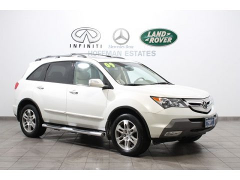 Aspen White Pearl 2009 Acura MDX Technology