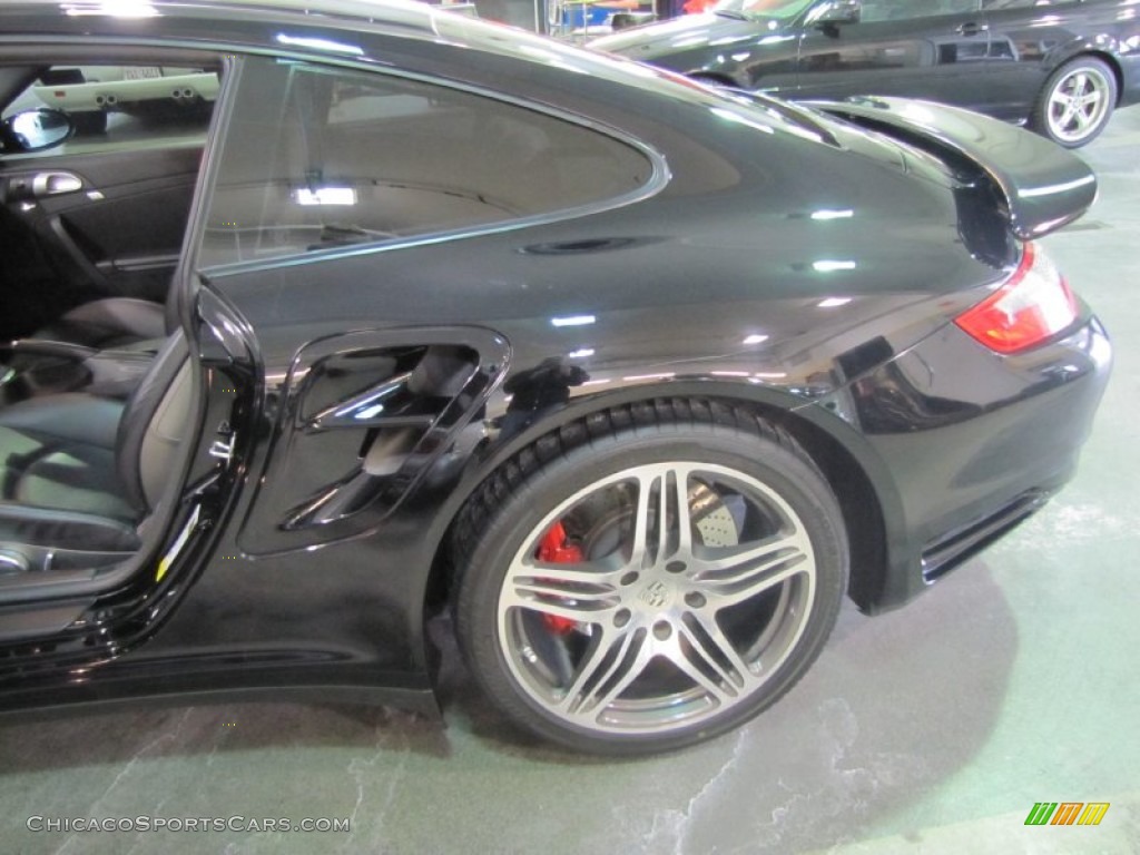 2007 911 Turbo Coupe - Basalt Black Metallic / Black photo #2