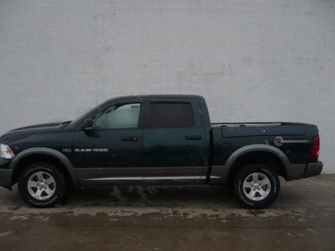 Hunter Green Pearl 2011 Dodge Ram 1500 SLT Outdoorsman Crew Cab 4x4