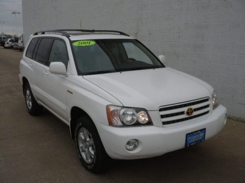 Super White 2001 Toyota Highlander Limited 4WD Super White 2001 Toyota Highlander Limited 4WD