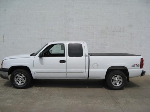 Summit White 2004 Chevrolet Silverado 1500 LS Extended Cab 4x4 Summit White 2004 Chevrolet Silverado 1500 LS Extended Cab 4x4