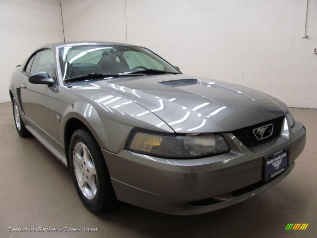 2001 Mustang V6 Coupe - Mineral Grey Metallic / Medium Graphite photo #1