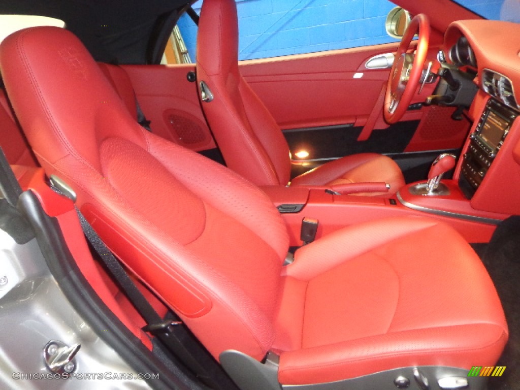 2012 911 Carrera GTS Cabriolet - Platinum Silver Metallic / Carrera Red Natural Leather photo #26
