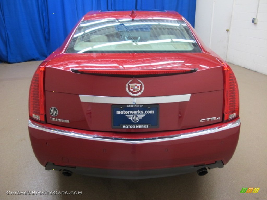2009 CTS 4 AWD Sedan - Crystal Red / Cashmere/Cocoa photo #7