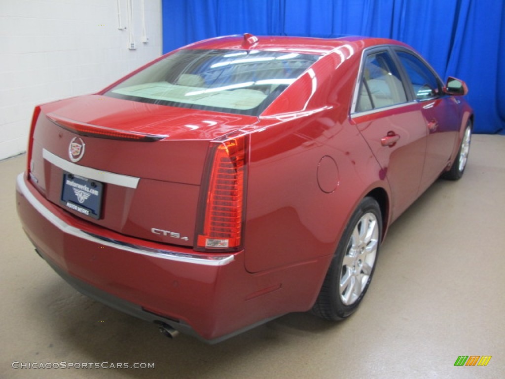 2009 CTS 4 AWD Sedan - Crystal Red / Cashmere/Cocoa photo #9