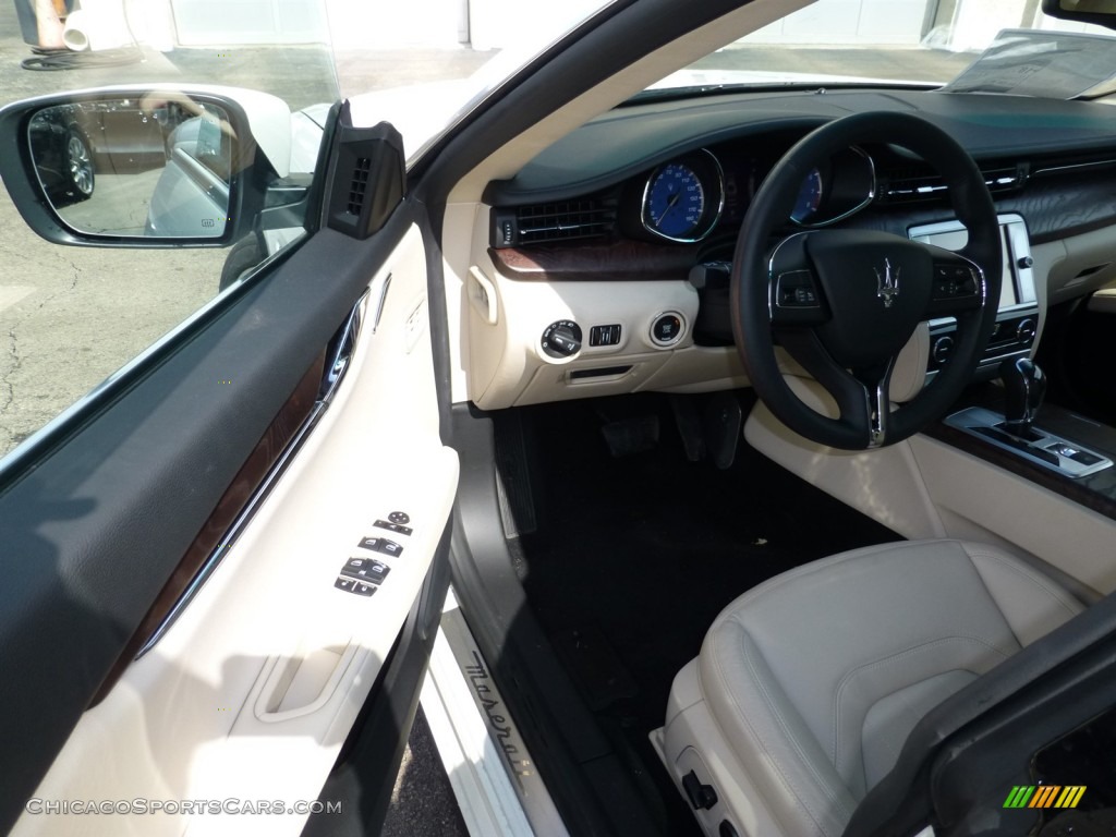 2014 Quattroporte S Q4 AWD - Bianco (White) / Sabbia photo #6