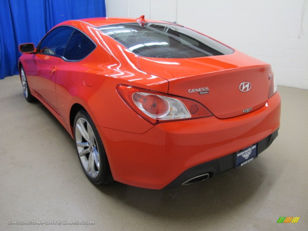 2012 Genesis Coupe 3.8 R-Spec - Tsukuba Red / Black Leather/Red Cloth photo #6