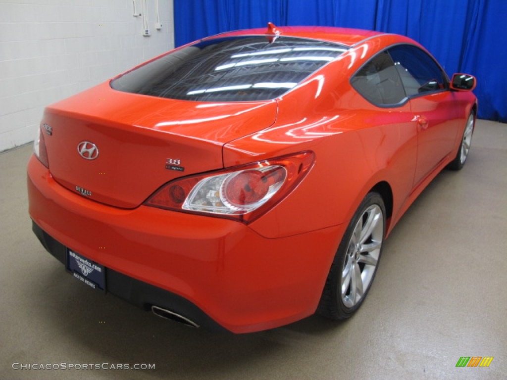 2012 Genesis Coupe 3.8 R-Spec - Tsukuba Red / Black Leather/Red Cloth photo #9