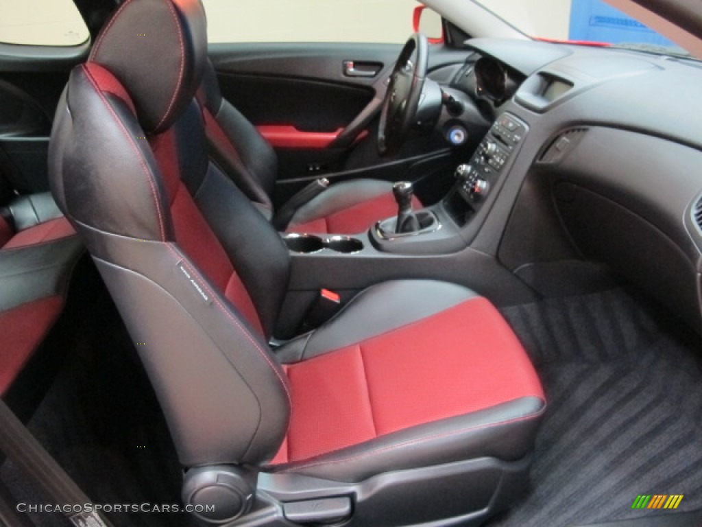 2012 Genesis Coupe 3.8 R-Spec - Tsukuba Red / Black Leather/Red Cloth photo #21