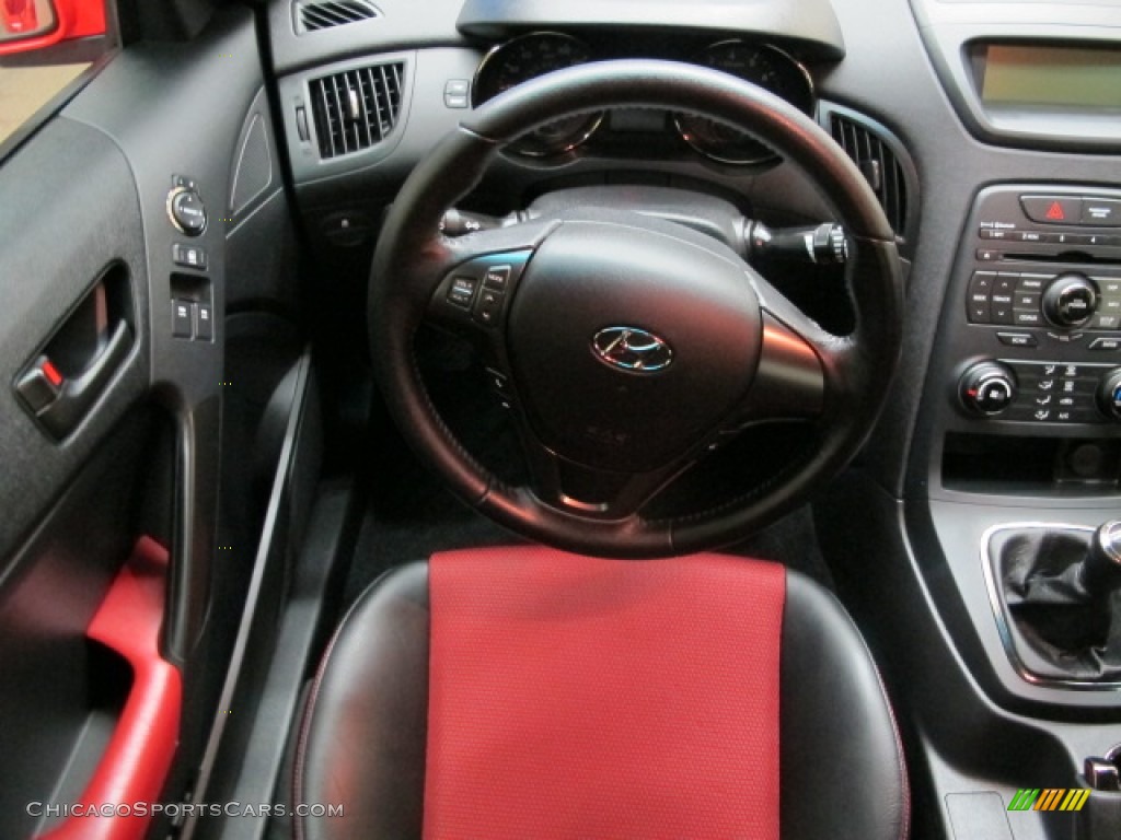 2012 Genesis Coupe 3.8 R-Spec - Tsukuba Red / Black Leather/Red Cloth photo #23