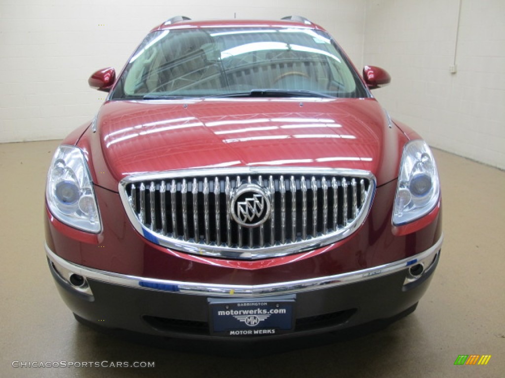 2008 Enclave CXL AWD - Red Jewel / Cashmere/Cocoa photo #2