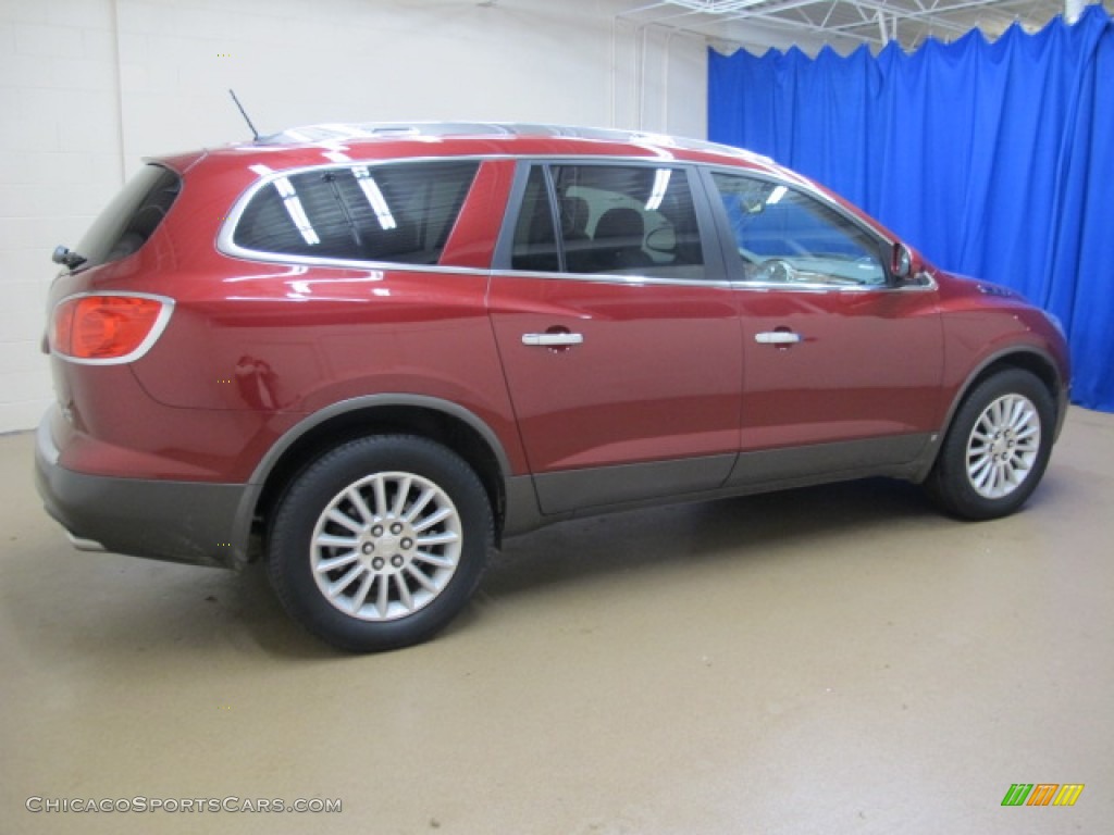 2008 Enclave CXL AWD - Red Jewel / Cashmere/Cocoa photo #10