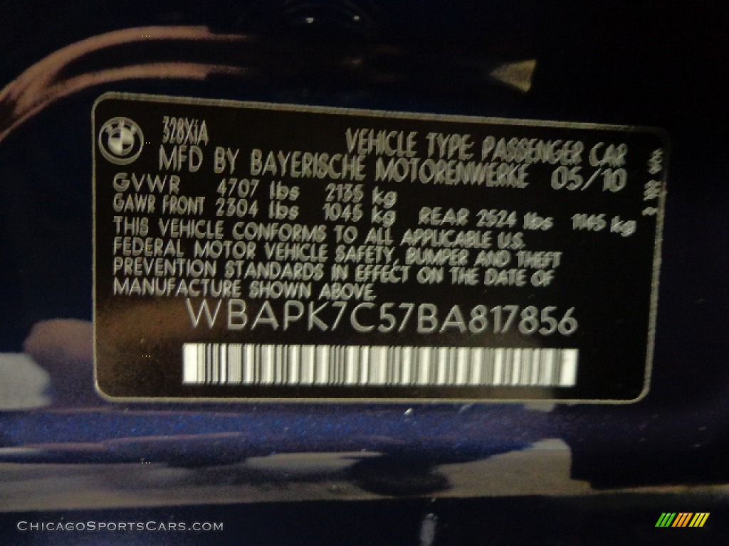 2011 3 Series 328i xDrive Sedan - Deep Sea Blue Metallic / Gray Dakota Leather photo #22