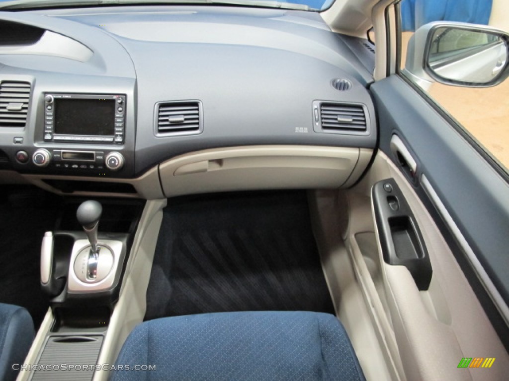 2007 Civic Hybrid Sedan - Alabaster Silver Metallic / Blue photo #26