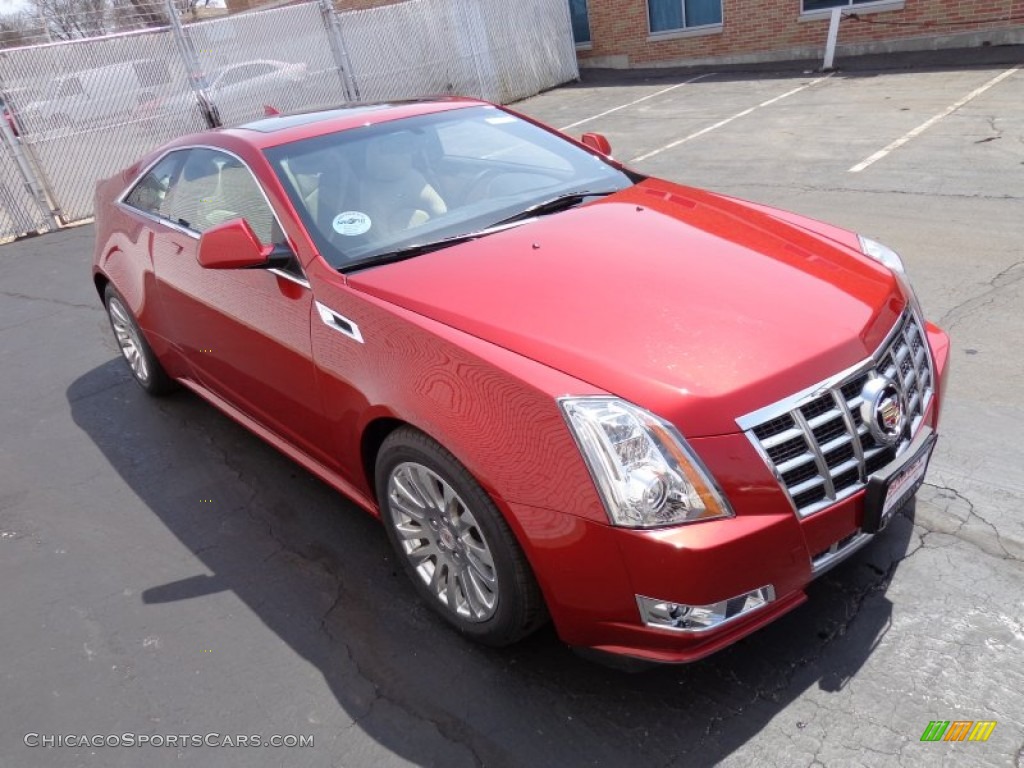 2014 CTS Coupe - Red Obsession Tintcoat / Cashmere/Ebony photo #3
