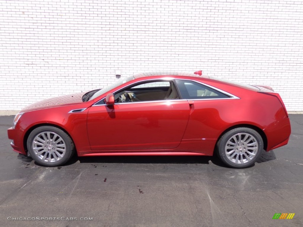 2014 CTS Coupe - Red Obsession Tintcoat / Cashmere/Ebony photo #7