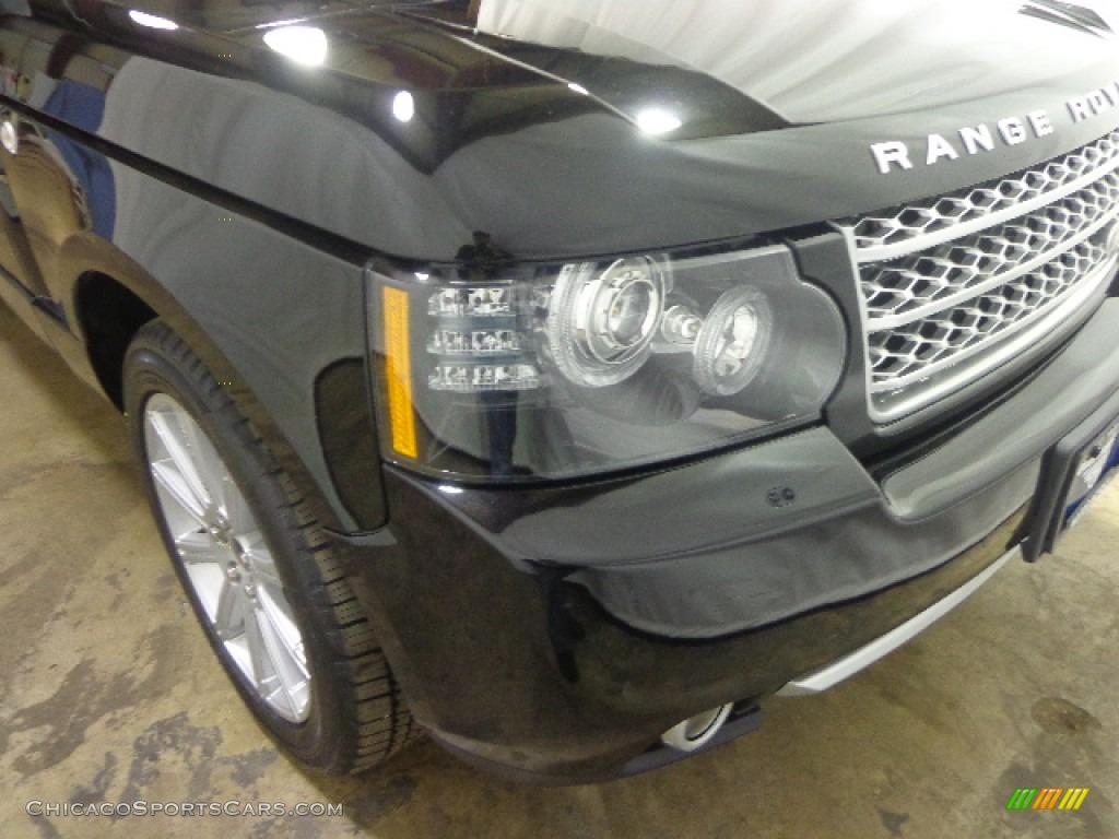2012 Range Rover Supercharged - Santorini Black Metallic / Jet photo #9