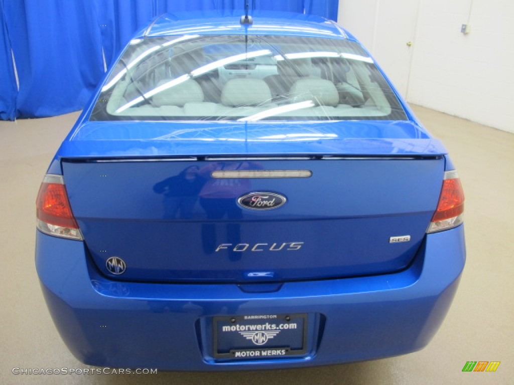 2010 Focus SES Sedan - Blue Flame Metallic / Medium Stone photo #6