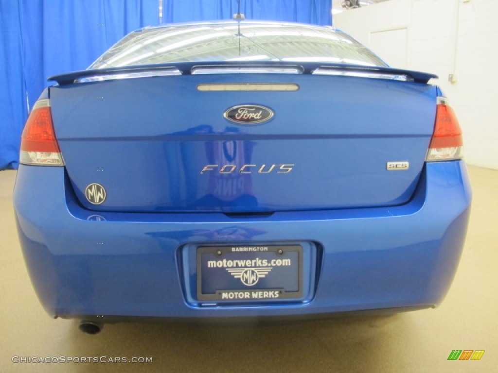 2010 Focus SES Sedan - Blue Flame Metallic / Medium Stone photo #7
