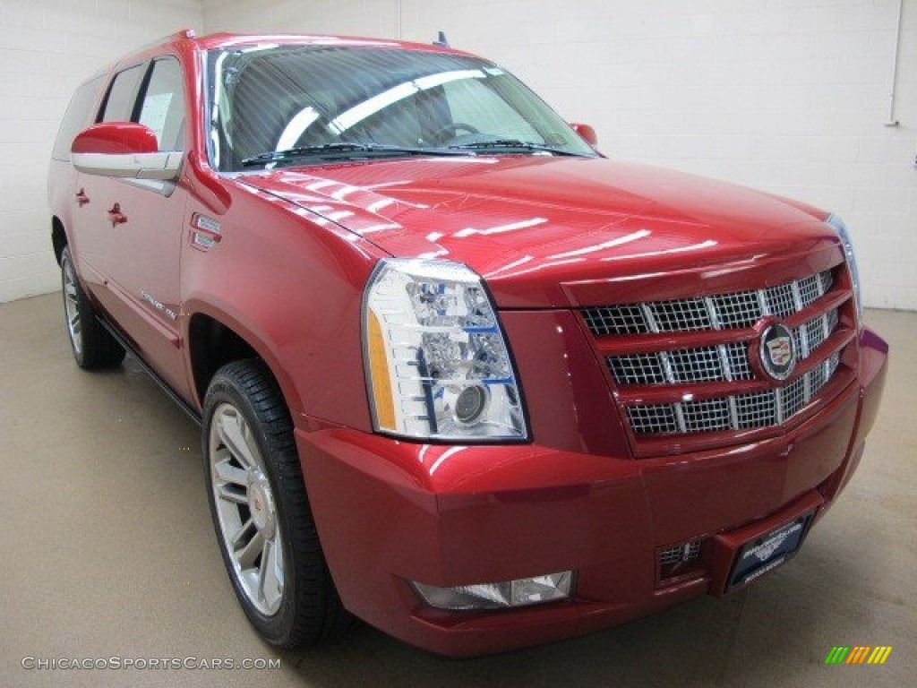 Crystal Red Tintcoat / Cashmere/Cocoa Cadillac Escalade Premium AWD