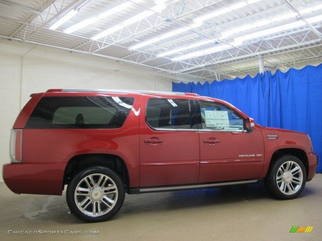 2014 Escalade Premium AWD - Crystal Red Tintcoat / Cashmere/Cocoa photo #6