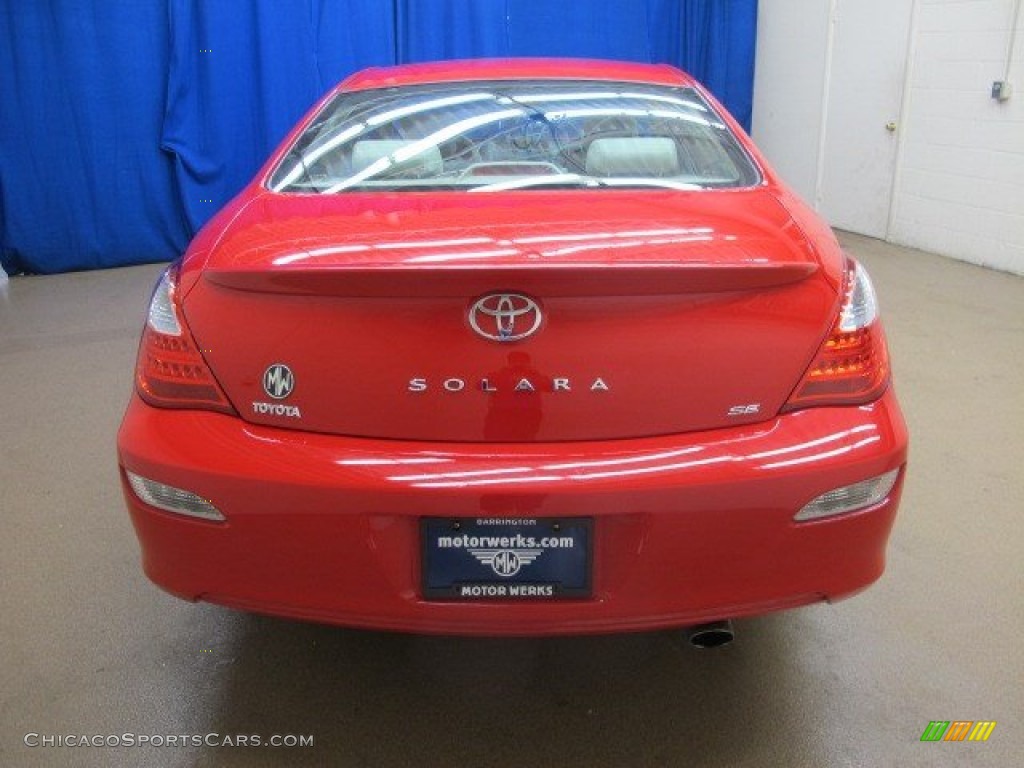 2008 Solara SE V6 Coupe - Super Red 5 / Ivory photo #7