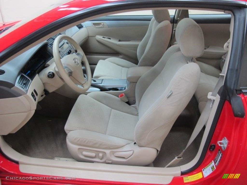 2008 Solara SE V6 Coupe - Super Red 5 / Ivory photo #20