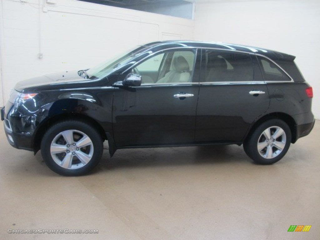 2010 MDX Technology - Crystal Black Pearl / Parchment photo #5