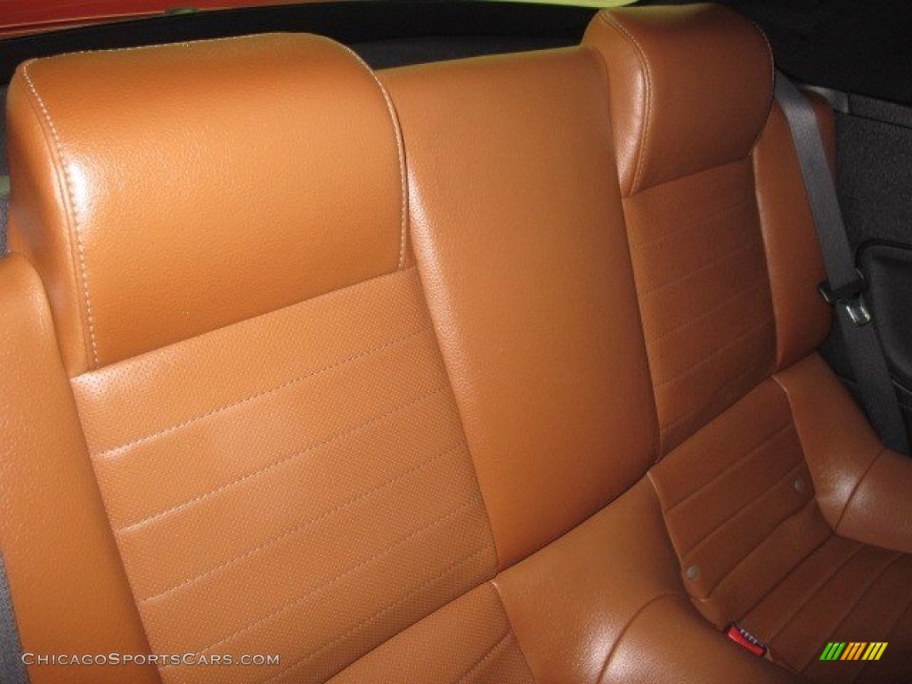 2010 Mustang V6 Premium Convertible - Red Candy Metallic / Saddle photo #20