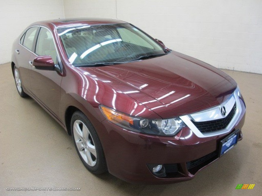 Basque Red Pearl / Parchment Acura TSX Sedan
