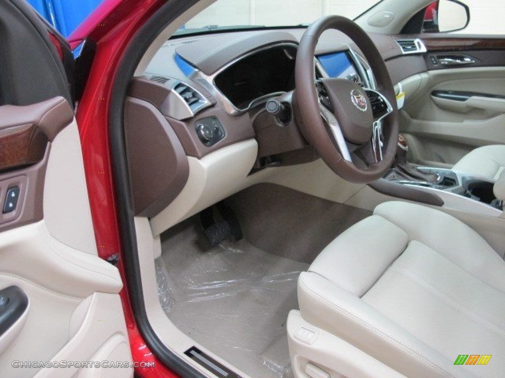 2014 SRX Premium AWD - Crystal Red Tintcoat / Shale/Brownstone photo #11