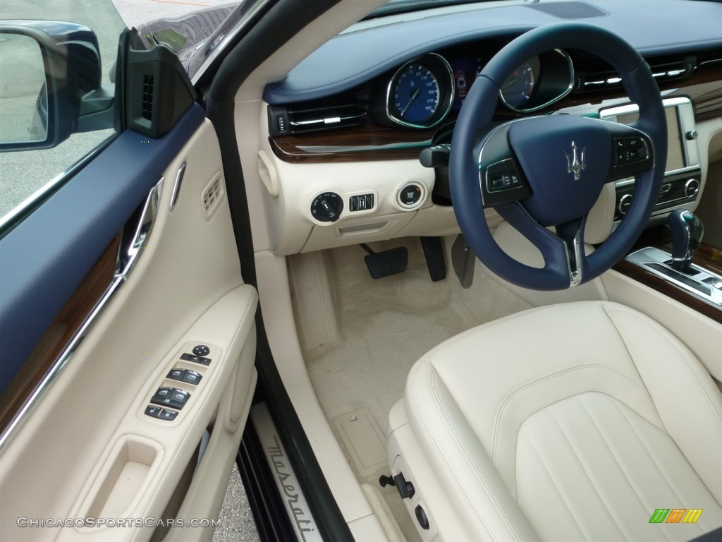 2014 Quattroporte S Q4 AWD - Blu Passione (Passion Blue) / Sabbia photo #6